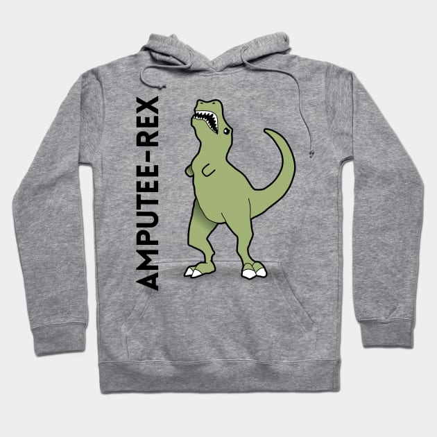 Amputee-Rex - Dinosaur Pun Design Hoodie by Nonstop Shirts
